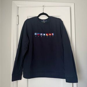 Vineyard Vines Newport Flag Graphic Navy Sweatshirt